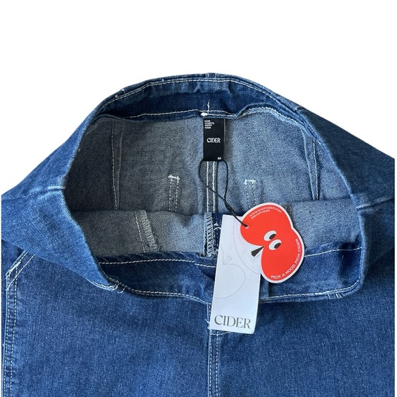 NWT Cider Deep Blue High Waist Baggy Jeans | M - Picture 3 of 4